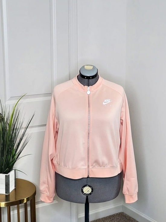 Nike Jackets & Blazers - Nike Air Women's Satin Track | Bomber Jacket, Pink (Size XL)
